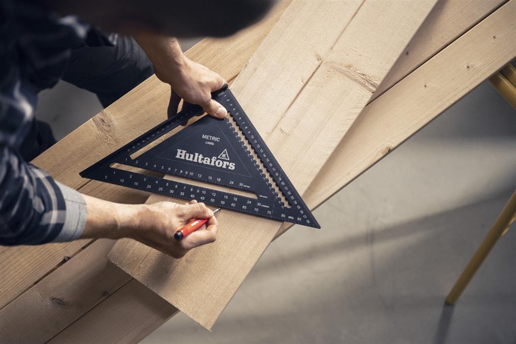 Miniatuur van Hultafors rafter speed square GROOT 0-90 graden lemmetlengte 300mm (257040)