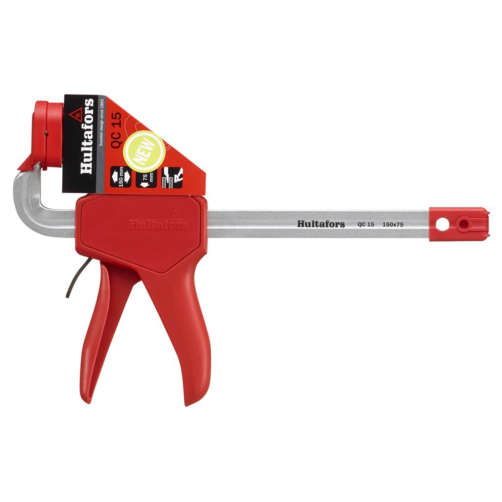 Miniatuur van Hultafors eenhands lijmklem met snelspanner gesmeed QCX 15 rood 150mm/75mm (520153)