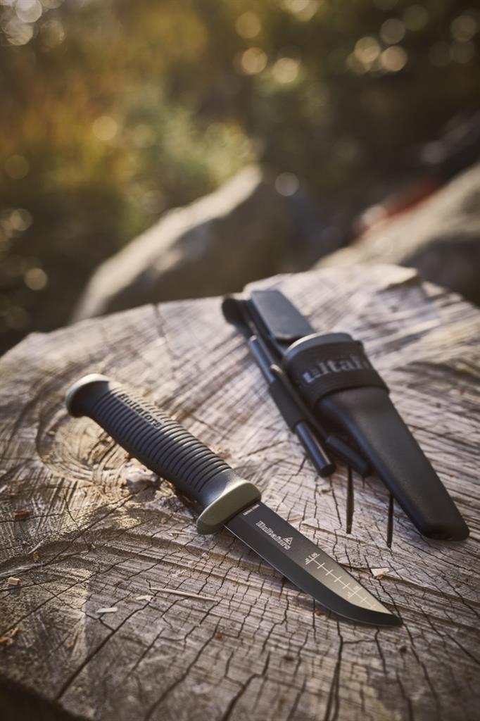 Miniatuur van Hultafors outdoor gecoat carbonstaal mes met holster OK4 93/209mm (380310)