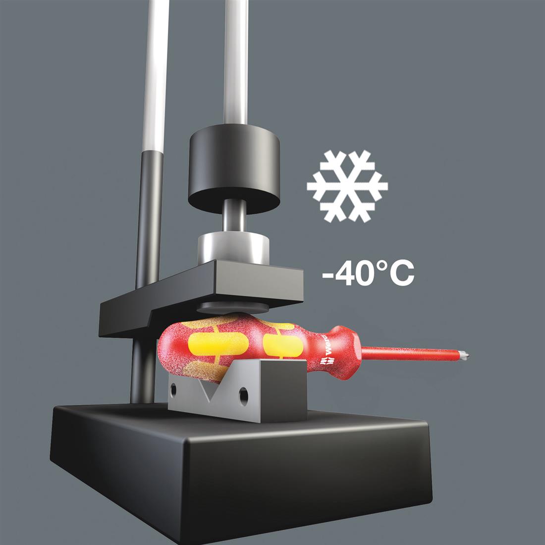 Miniatuur van Wera geïsoleerde schroevendraaier Kraftform PZ2 205/100mm Pozidriv VDE (05006164001)