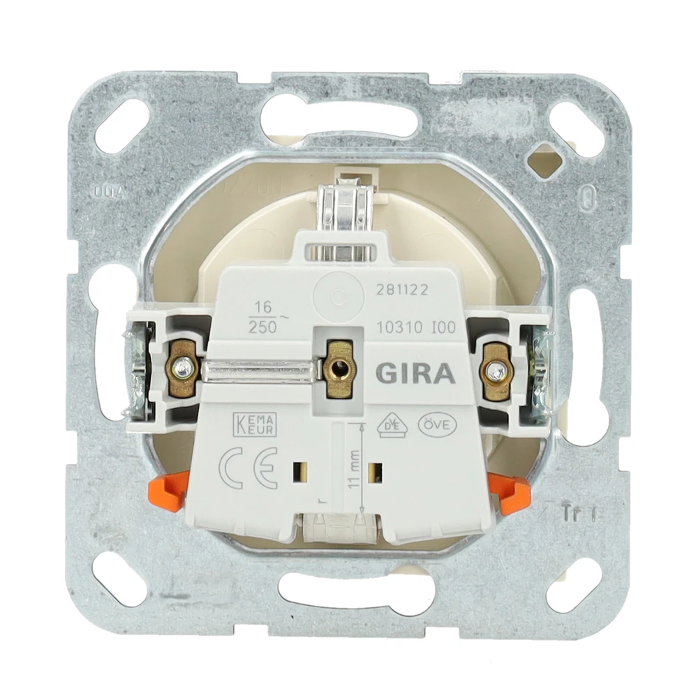 Miniatuur van Gira stopcontact met randaarde 1-voudig - systeem 55 creme wit (418801)