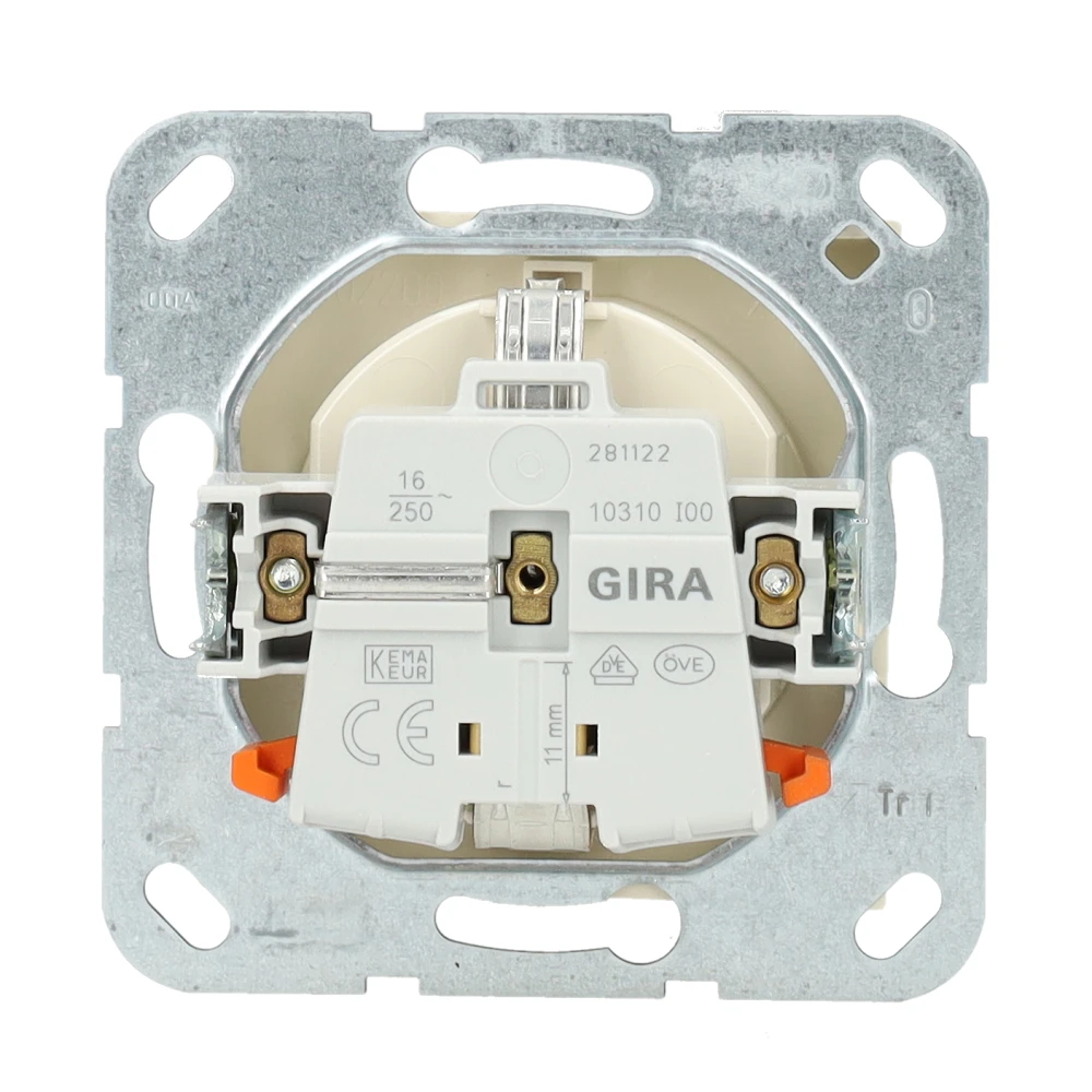 Miniatuur van Gira stopcontact met randaarde 1-voudig - systeem 55 creme wit (418801)
