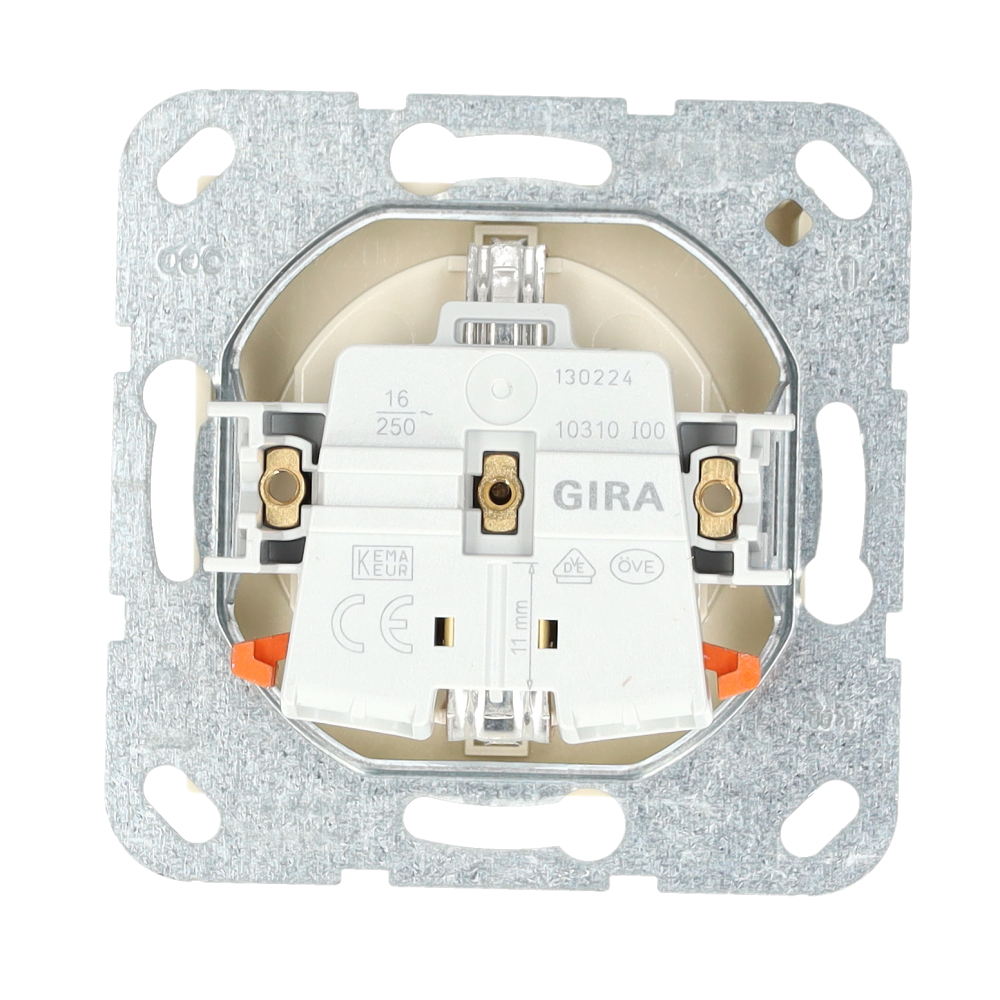 Miniatuur van Gira stopcontact met randaarde 1-voudig - systeem 55 creme wit (446601)
