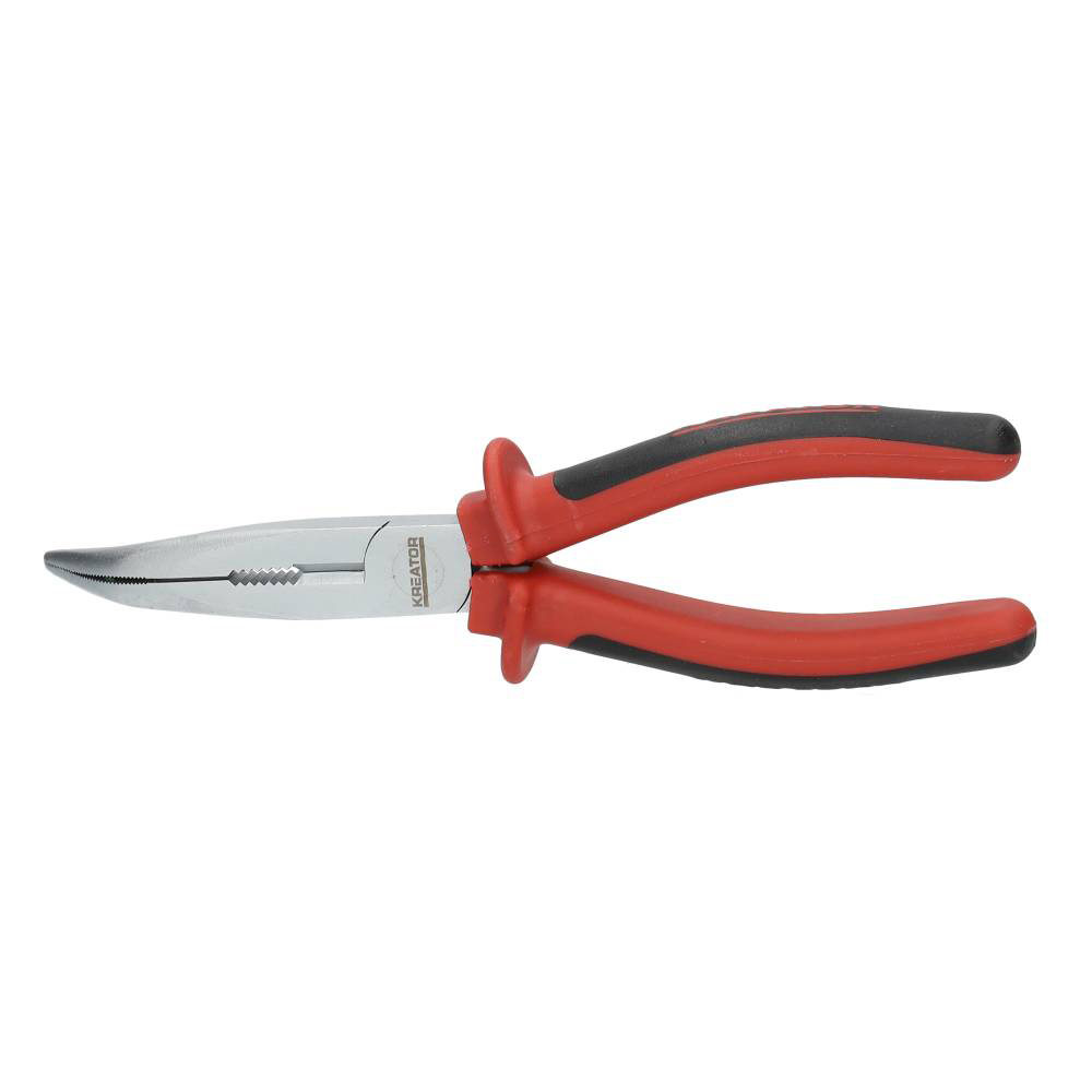 Miniatuur van Kreator gebogen langbek punttang profi 200mm met 2-comp handvat (KRT604102)