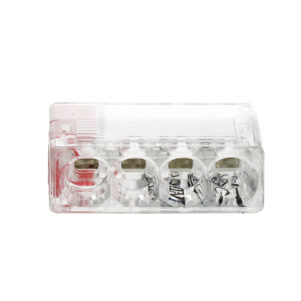 Miniatuur van EMhub mini lasklem 4-voudig 2,5mm2 rood per 100 stuks