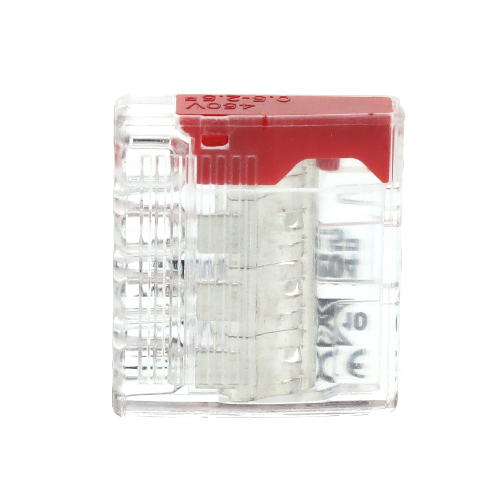 Miniatuur van EMhub mini lasklem 4-voudig 2,5mm2 rood per 100 stuks
