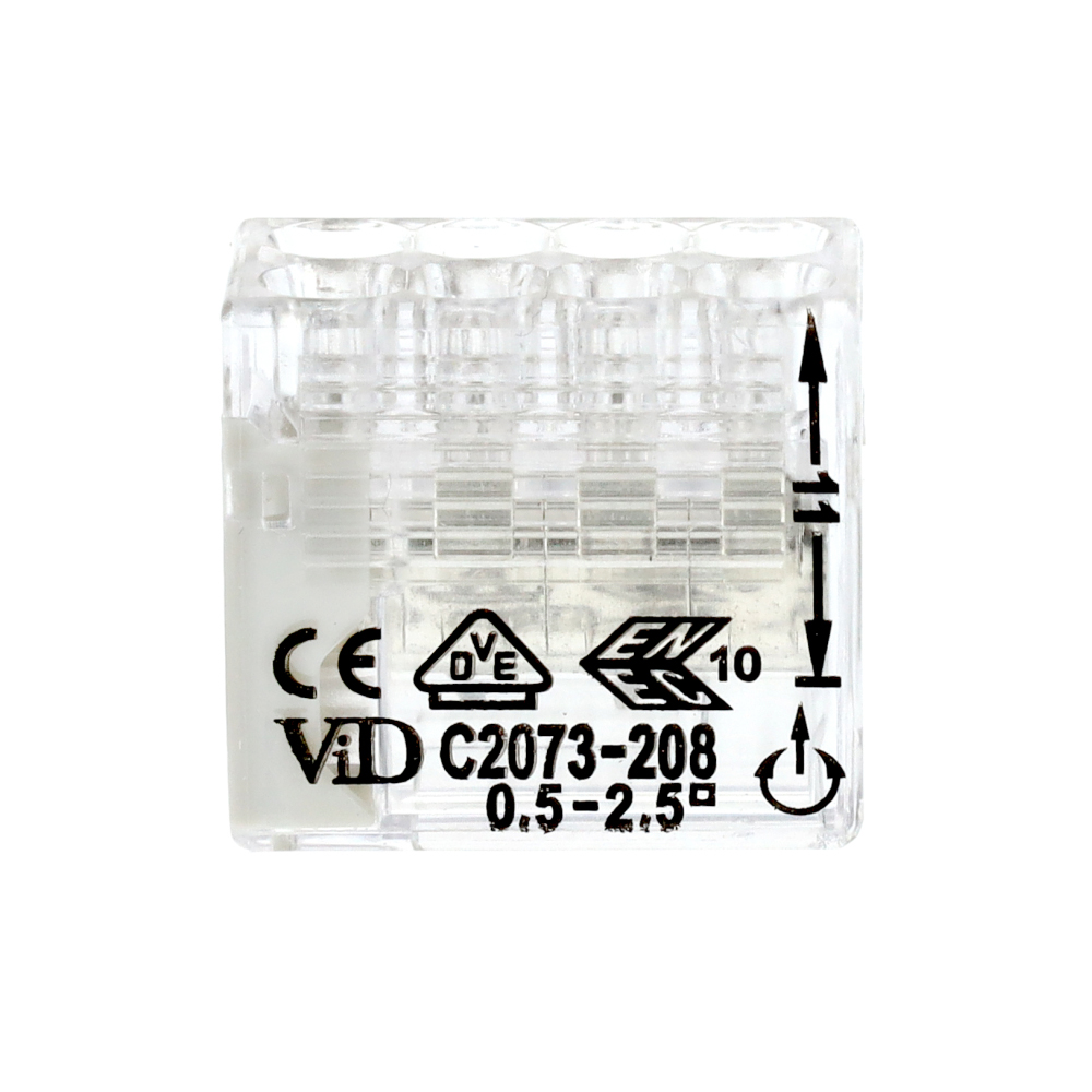 Miniatuur van EMhub mini lasklem 8-voudig 2,5mm2 grijs per 50 stuks