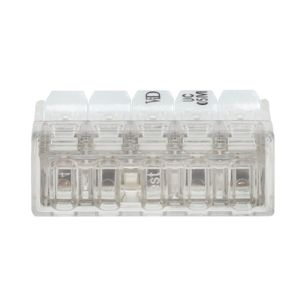 Miniatuur van EMhub mini lasklem met hendel 5-voudig wit per 50 stuks