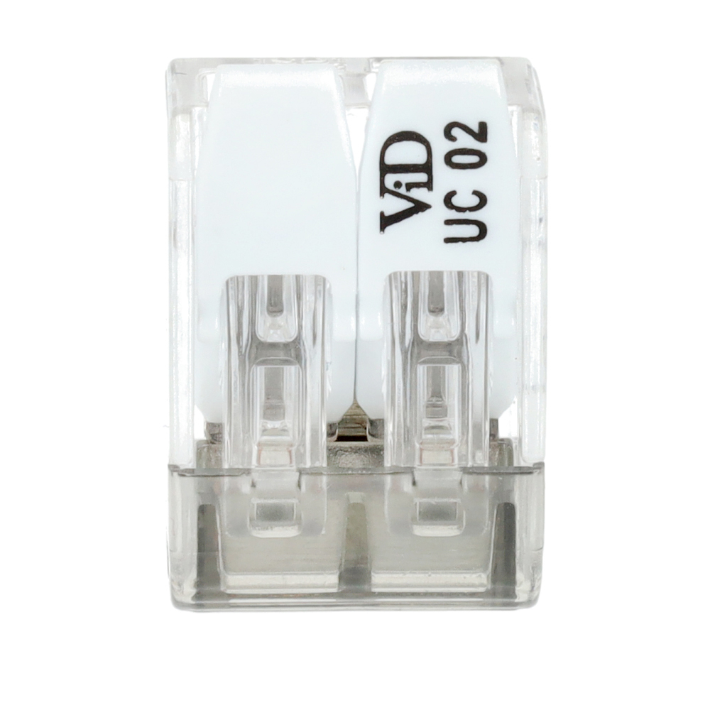 Miniatuur van EMhub lasklem met hendel 2-voudig wit per 100 stuks