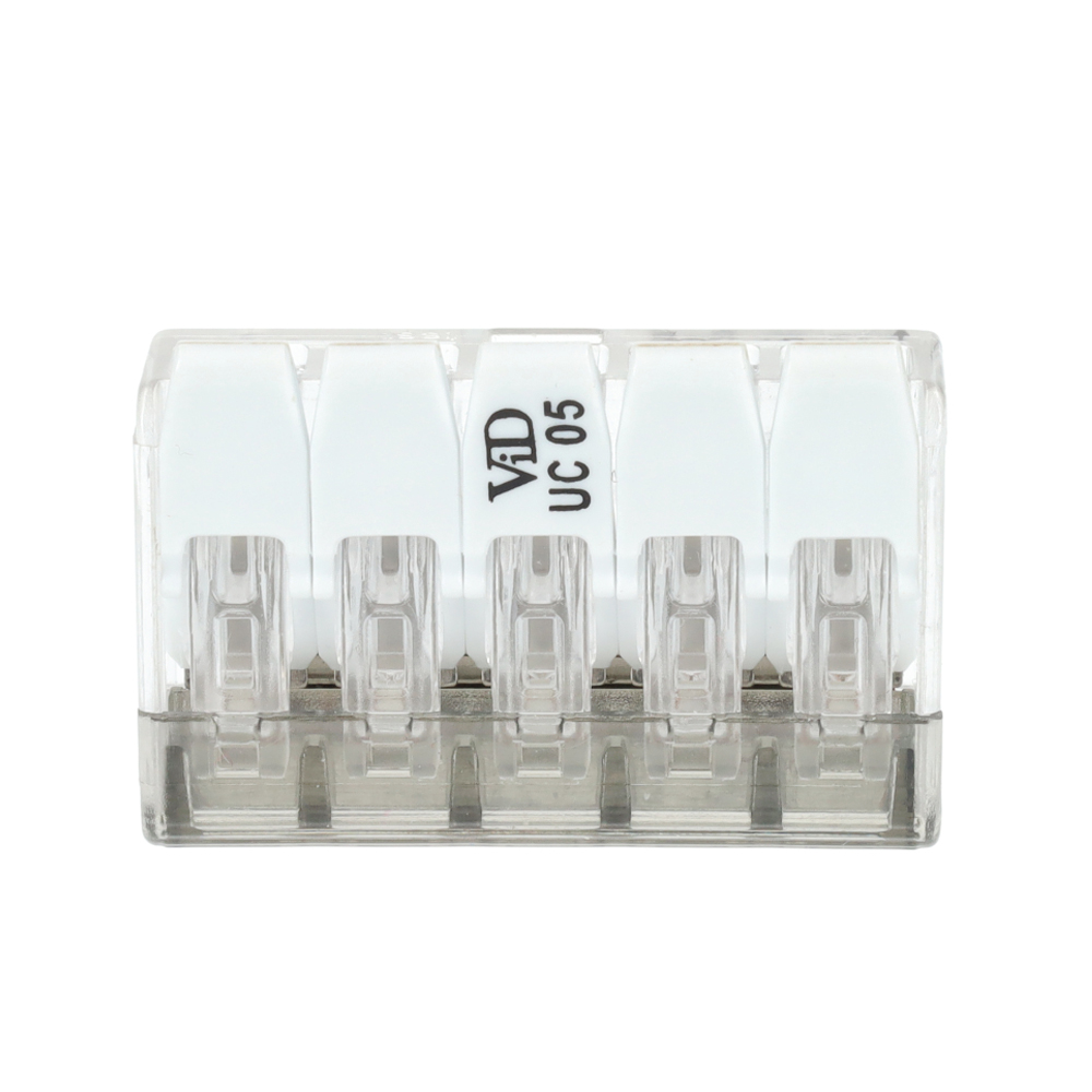 Miniatuur van EMhub lasklem met hendel 5-voudig wit per 25 stuks