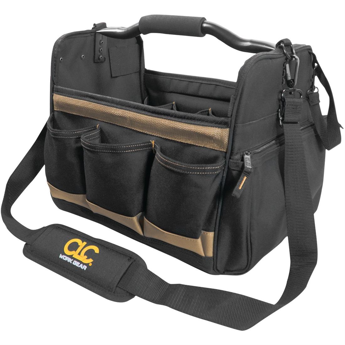 Miniatuur van CLC gereedschapstas WorkGear Medium 14 met metalen handvat en riem 279x356x280mm - zwart (CL1001578)