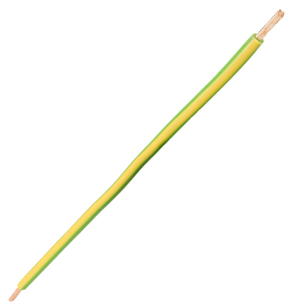 Miniatuur van Aansluitdraad H07V2-K 6mm² geel/groen 190 mm soepele kern en geperste uiteinden