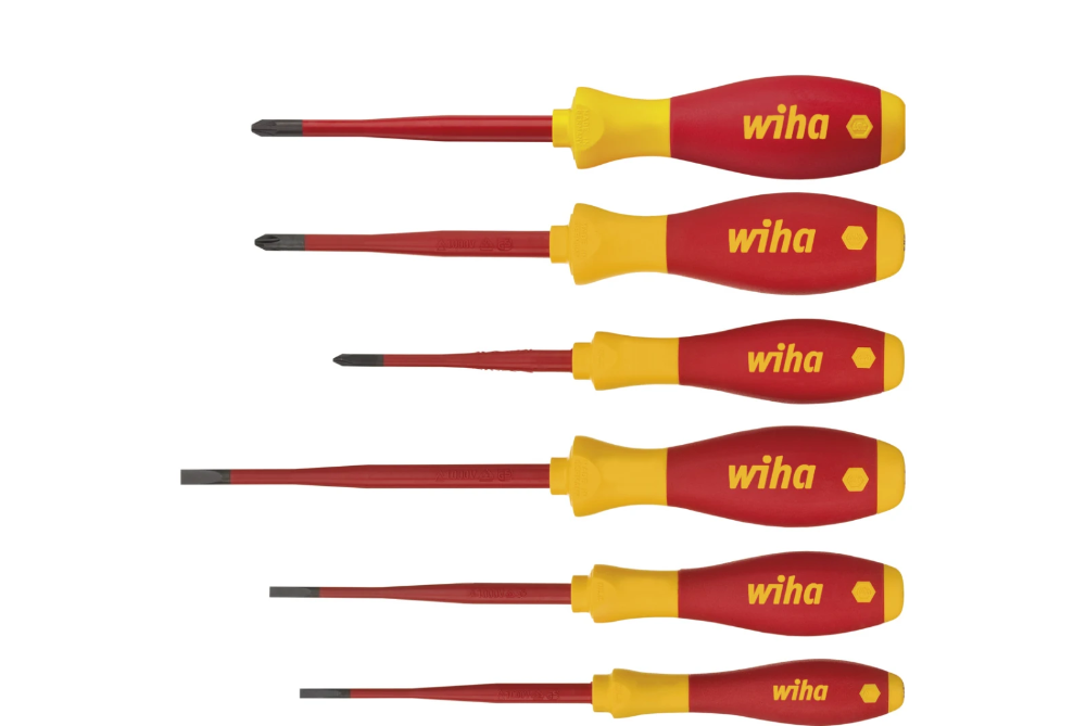 Miniatuur van Wiha schroevendraaierset SoftFinish Electric slimFix SL/PH/PZ VDE - 6‑delig (38362)