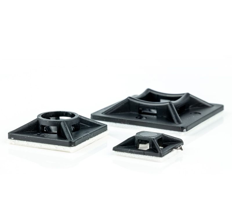 Miniatuur van WKK plakzadel 4.4x19mm doorvoer max. 4mm zwart - per 100 stuks (11951071)
