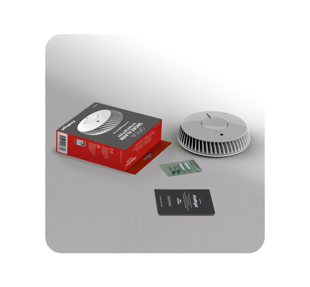 Miniatuur van FireAngel optische rookmelder 10 jaar batterij wit (FA6120-INT)