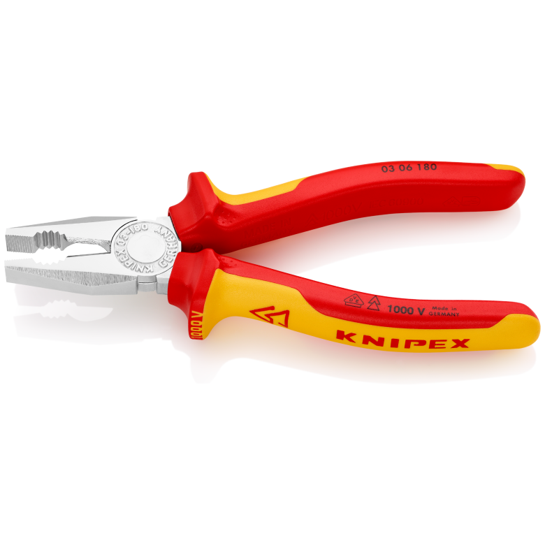 Miniatuur van KNIPEX combinatietang verchroomd 180mm VDE (306180)