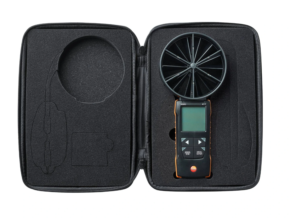 Miniatuur van Testo vleugelradanemometer 100mm met met meettrechters (2x) en tas 417 set 1 (05631471)