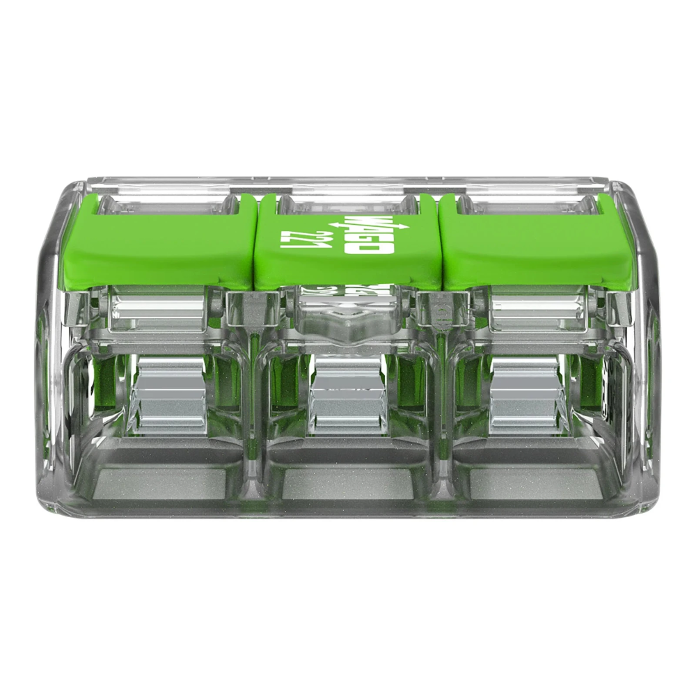 Miniatuur van Wago lasklem 3-voudig 4mm2 per 50 stuks (221-423)