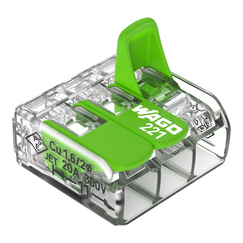 Miniatuur van Wago lasklem 3-voudig 4mm2 per 50 stuks (221-423)