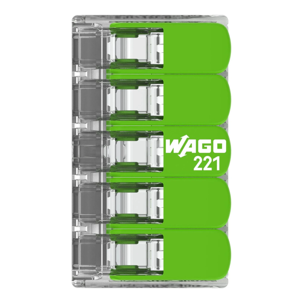 Miniatuur van Wago lasklem 5-voudig 4 mm² per 25 stuks (221-425)