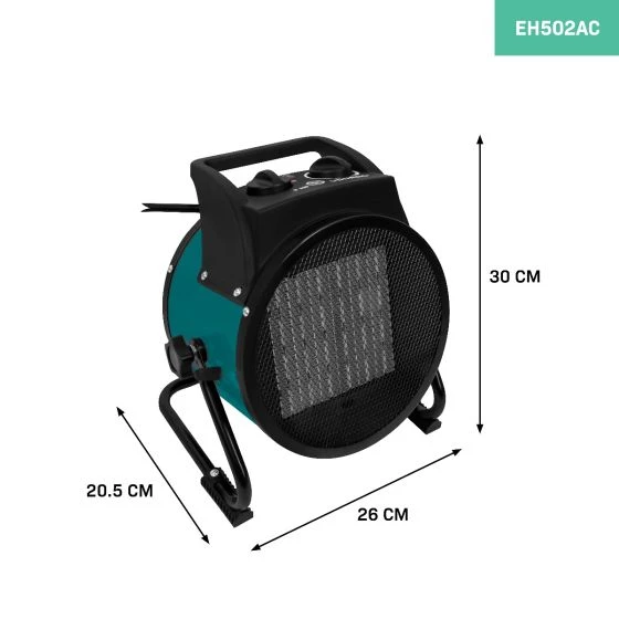Miniatuur van VONROC werkplaatskachel keramisch met ventilator 3000W 3 standen bereik max 75m3 (EH502AC)