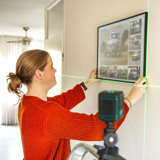 Miniatuur van VONROC kruislijnlaser met groene laser tot 18 meter (LL502DC)