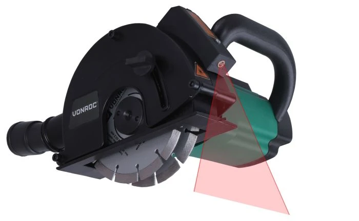 Miniatuur van VONROC sleuvenfrees 150mm met laser en 2 diamantschijven 1700W 230V (WC502AC)