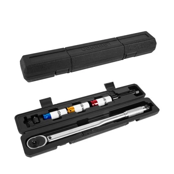 Miniatuur van VONROC momentsleutel 28-210 Nm 1/2" 470mm incl 17/19/21mm doppenset en verloop (TW501XX)