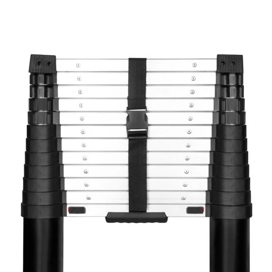 Miniatuur van VONROC telescoopladder PRO met softclose en dwarsbalk 3,8m (werkhoogte 4,4m) (TL505XX)