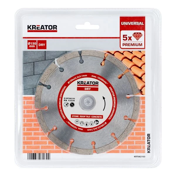 Miniatuur van Kreator diamantschijf doorslijpschijf Ø 150mm Premium Universal Dry (KRT082103)