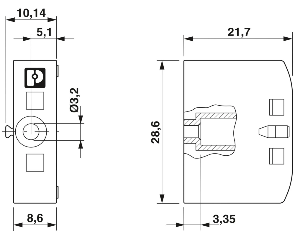 Miniatuur van Phoenix Contact flens met schroefbevestiging - grijs (PTFIX-F) per 20 stuks