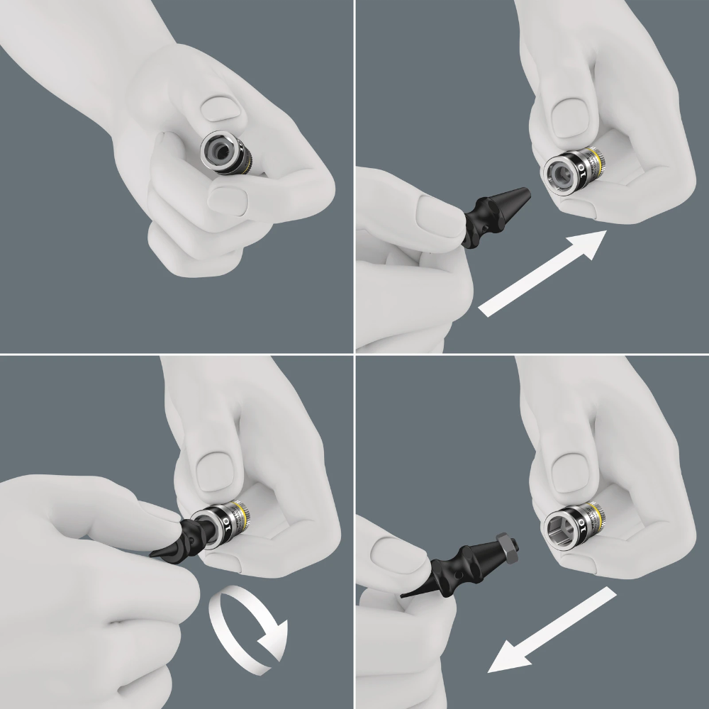 Miniatuur van Wera dopsleutelset metrisch 8100 SA all-in zyklop speed-ratelset 1/4" met vasthoudfunctie - 42‑delig (05003755001)