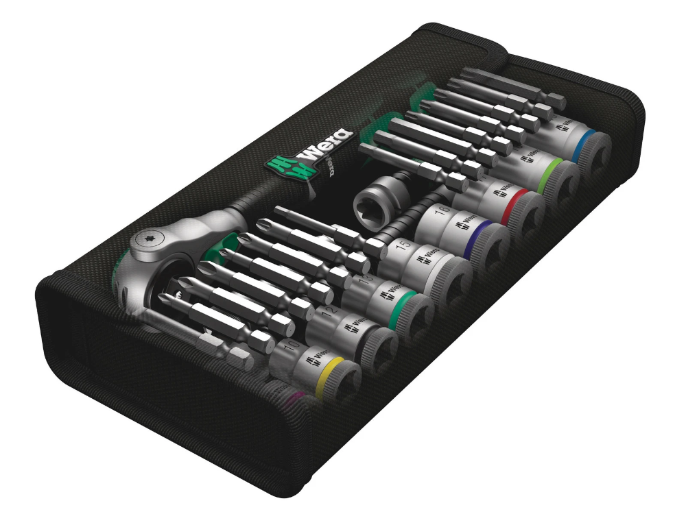 Miniatuur van Wera dopsleutelset metrisch 8100 SB 6 zyklop speed-ratelset 3/8" - 29 delig (05004046001)