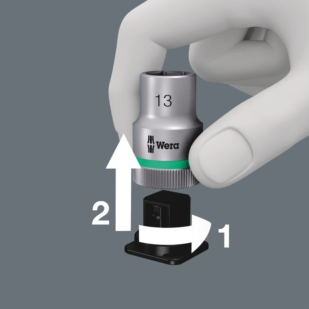 Miniatuur van Wera dopsleutelset 8006 SC 1 Zyklop hybride ratel 1/2" metrisch - 13‑delig (05004090001)