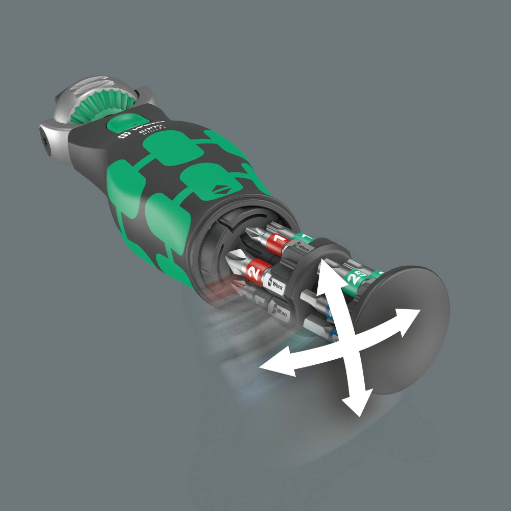 Miniatuur van Wera bitset en doppenset in riemetui 8009 Zyklop Pocket Set 2 ratel 1/4" metrisch - 18 delig (05004281001)