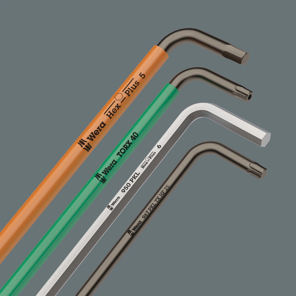 Miniatuur van Wera torxsleutelset stiftsleutel haaks 967/9 TX BO Multicolour 1 TX8-TX40 - 9 delig (05024335001)