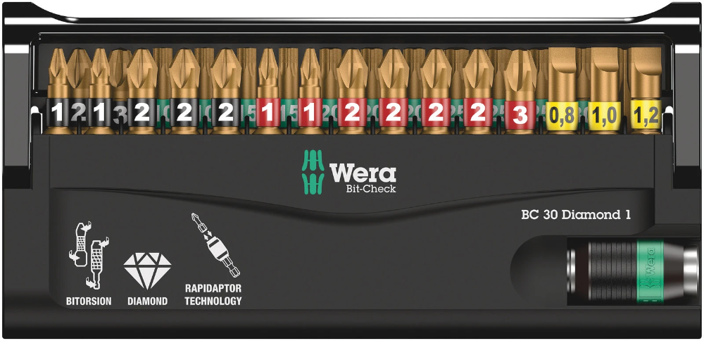 Miniatuur van Wera bitset bit-check 30 diamant 1 met houder - 30 delig (05057431001)