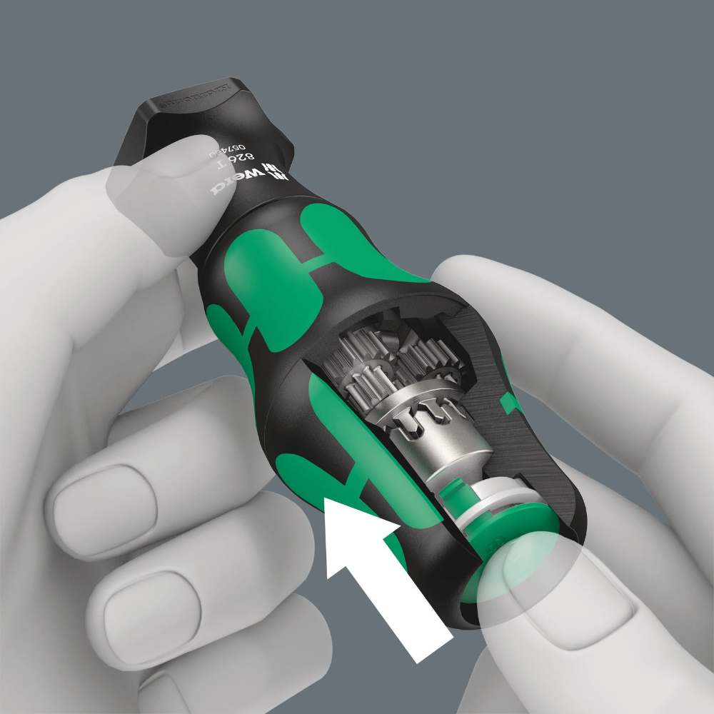 Miniatuur van Wera schroevendraaier kraftform turbo bit-handhouder met rapidaptor snelwisselfunctie (05057480001)