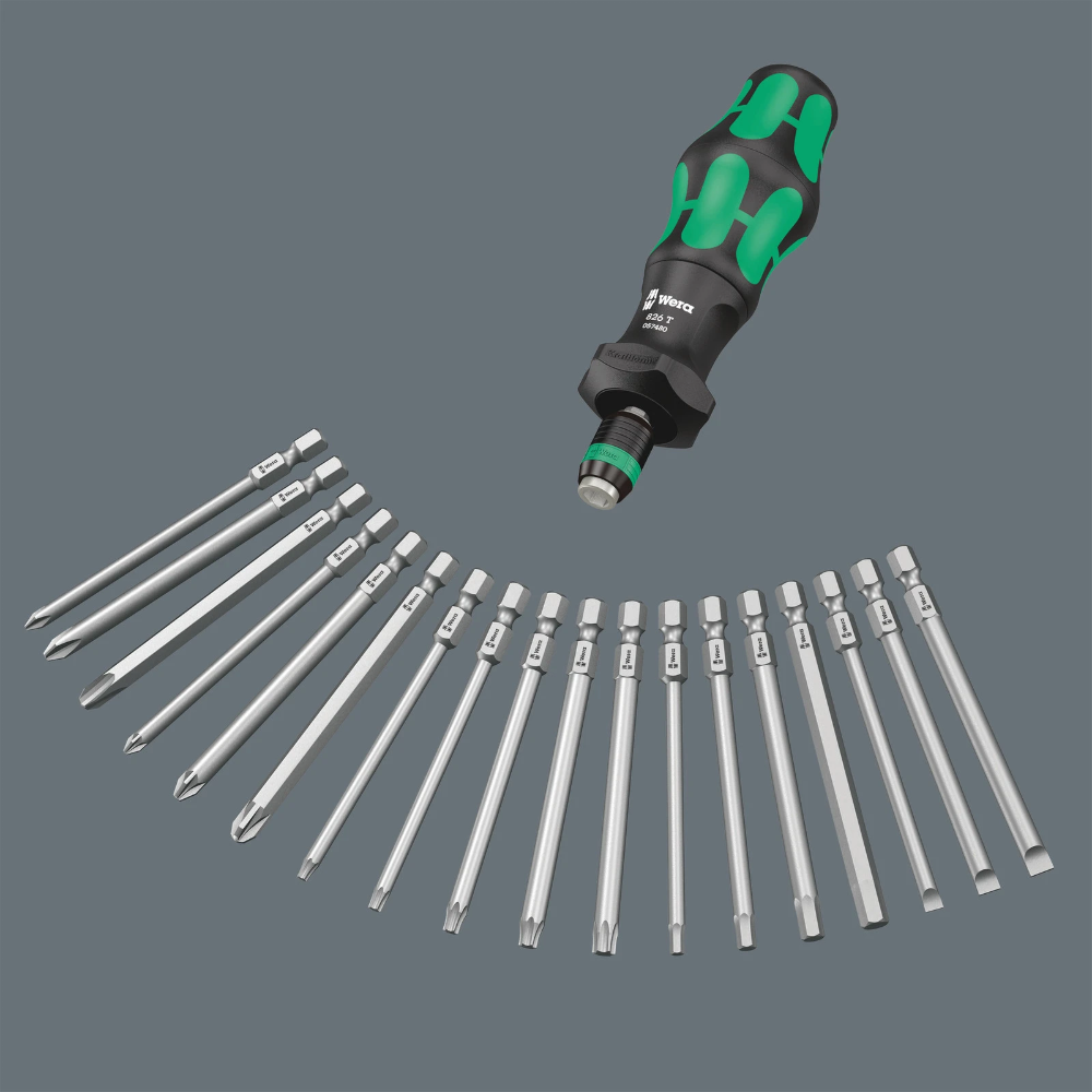 Miniatuur van Wera schroevendraaier kraftform turbo bit-handhouder met rapidaptor snelwisselfunctie (05057480001)