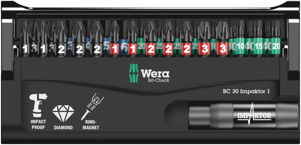 Miniatuur van Wera bitset bit-check 30 impaktor 1 - 30‑delig (05057690001)