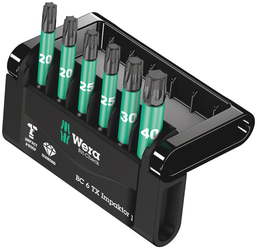Miniatuur van Wera bitset bit-check 6 TX impaktor 1 - 6‑delig (05057693001)