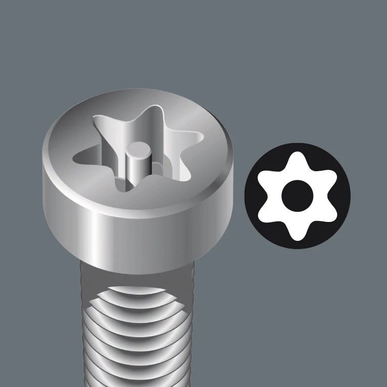 Miniatuur van Wera schroevendraaierset 367/6 torx kraftform met houder TX10-TX40 - 6‑delig (05138250001)