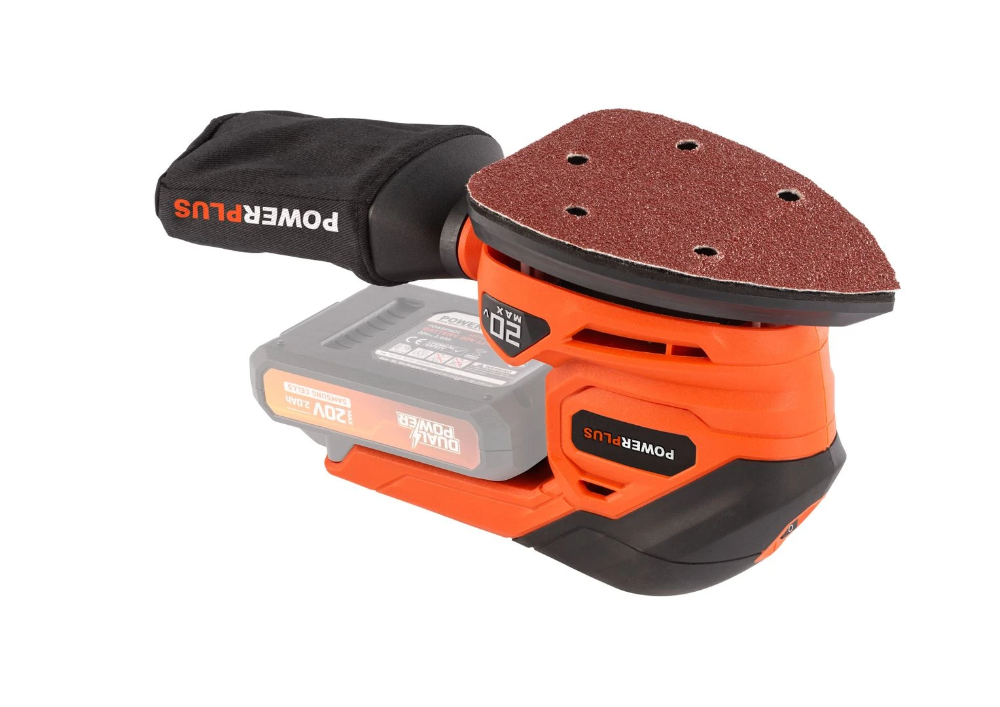 Miniatuur van PowerPlus accu handpalm multischuurschuurmachine 20V Dual Power basic body 140x140x80mm (POWDP50200)