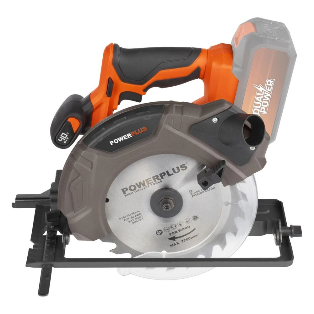 Miniatuur van PowerPlus accu cirkelzaag 40V Dual Power basic body Ø185mm (POWDP25230)
