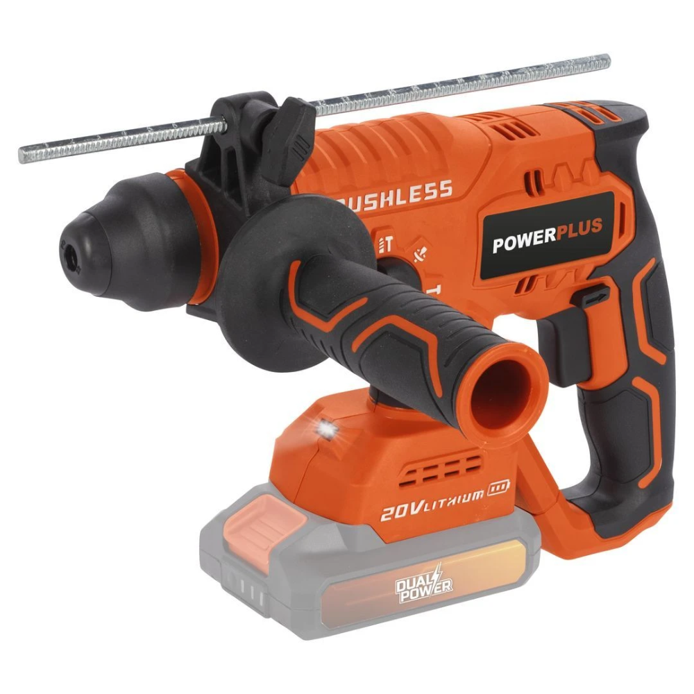 Miniatuur van PowerPlus accu boorhamer SDS-plus 3J 20V Dual Power - set met 5 accessoires (POWDP15630)