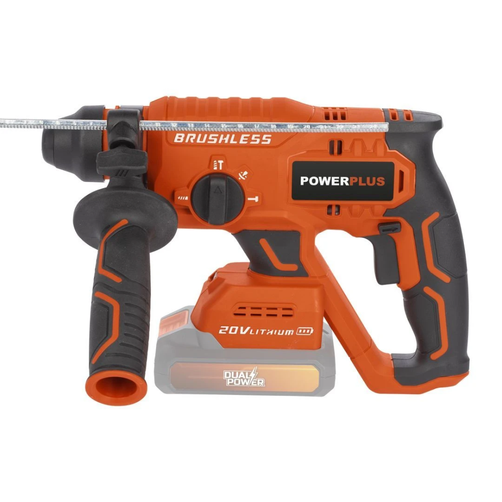 Miniatuur van PowerPlus accu boorhamer SDS-plus 3J 20V Dual Power - set met 5 accessoires (POWDP15630)