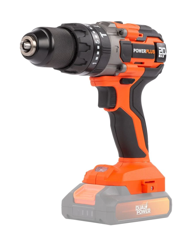 Miniatuur van PowerPlus accu klop- en schroefboormachine 20V Dual Power basic body 50Nm (POWDP15200)