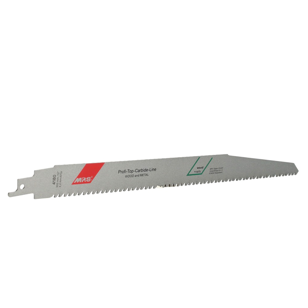 Miniatuur van MPS reciprozaagblad HM hout en metaal Profi Top Carbide Line lengte 300mm TPI 6 - blister van 1 stuks (4180-1)