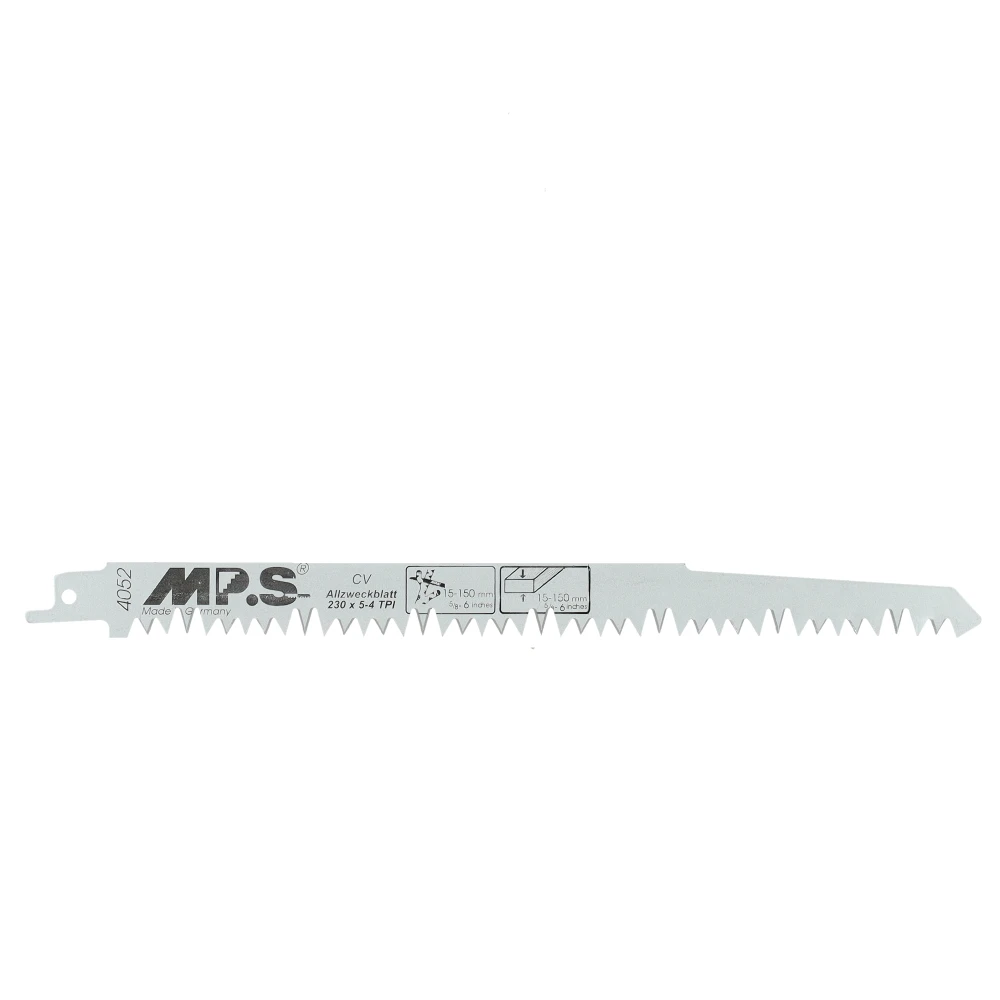 Miniatuur van MPS reciprozaagblad CrV hout en plaat grof Profi Wood Line lengte 240mm TPI 5 - blister van 5 stuks (4052-5)