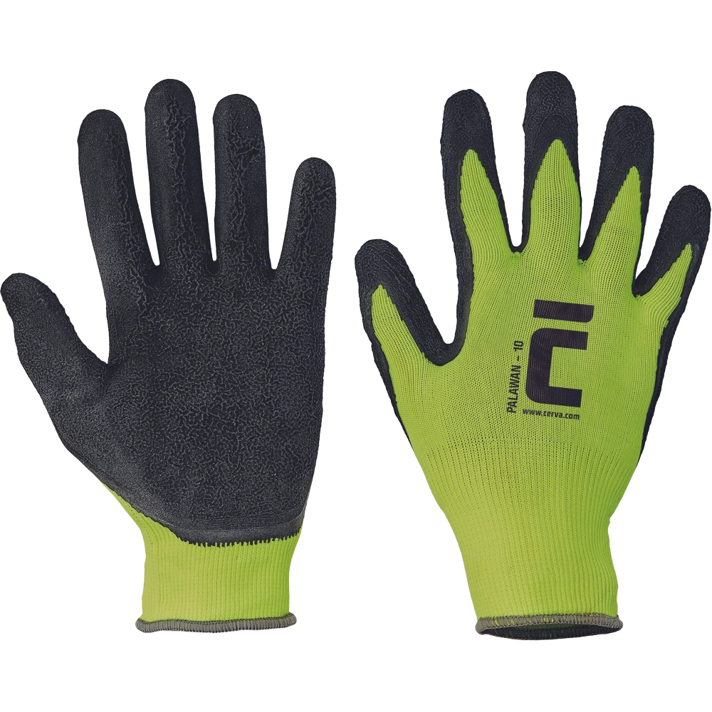 Miniatuur van Cerva Palawan nylon handschoen met latex coating maat 11 (0108002999110BN)